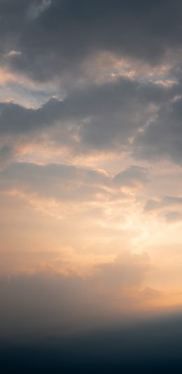 [2436x1125]云海 云彩 太阳 夕阳 苹果手机壁纸图片