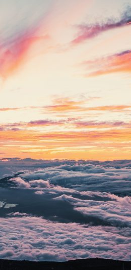 [2436x1125]云海 天空 晚霞 朝霞 苹果手机壁纸图片