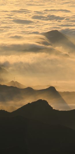 [2436x1125]云海 群山 高山 天空 苹果手机壁纸图片
