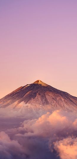[2436x1125]云海 高山 渐变 山顶 苹果手机壁纸图片