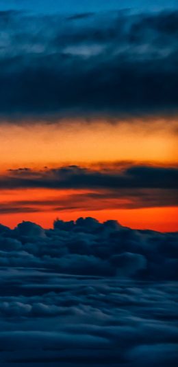 [2436x1125]云空 云海 翻涌 红霞 苹果手机壁纸图片