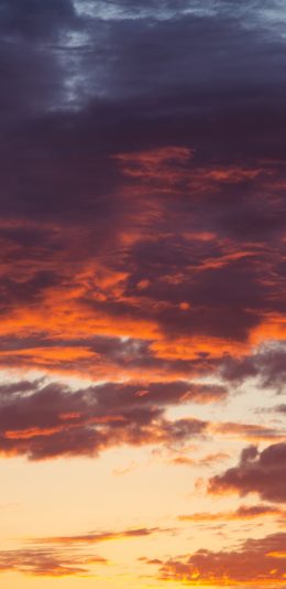 [2436x1125]云空 红霞 唯美 自然 苹果手机壁纸图片