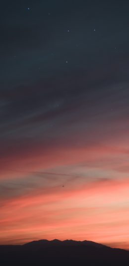 [2436x1125]云空 红霞 自然 静谧 苹果手机壁纸图片