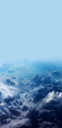 [2436x1125]云端 云层 唯美 蓝色 天空 苹果手机壁纸图片