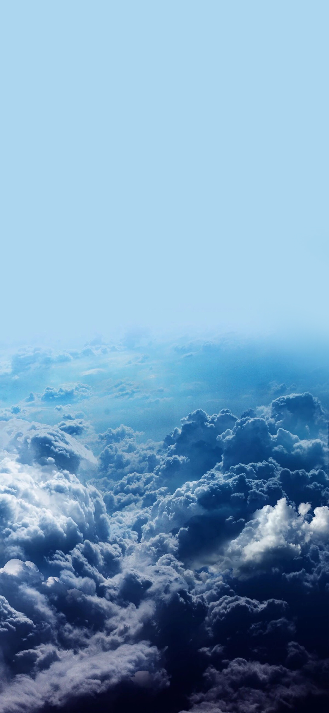 [2436×1125]云端 云层 唯美 蓝色 天空 苹果手机壁纸图片