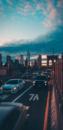 [2436x1125]交通 城市 车辆 行驶 苹果手机壁纸图片