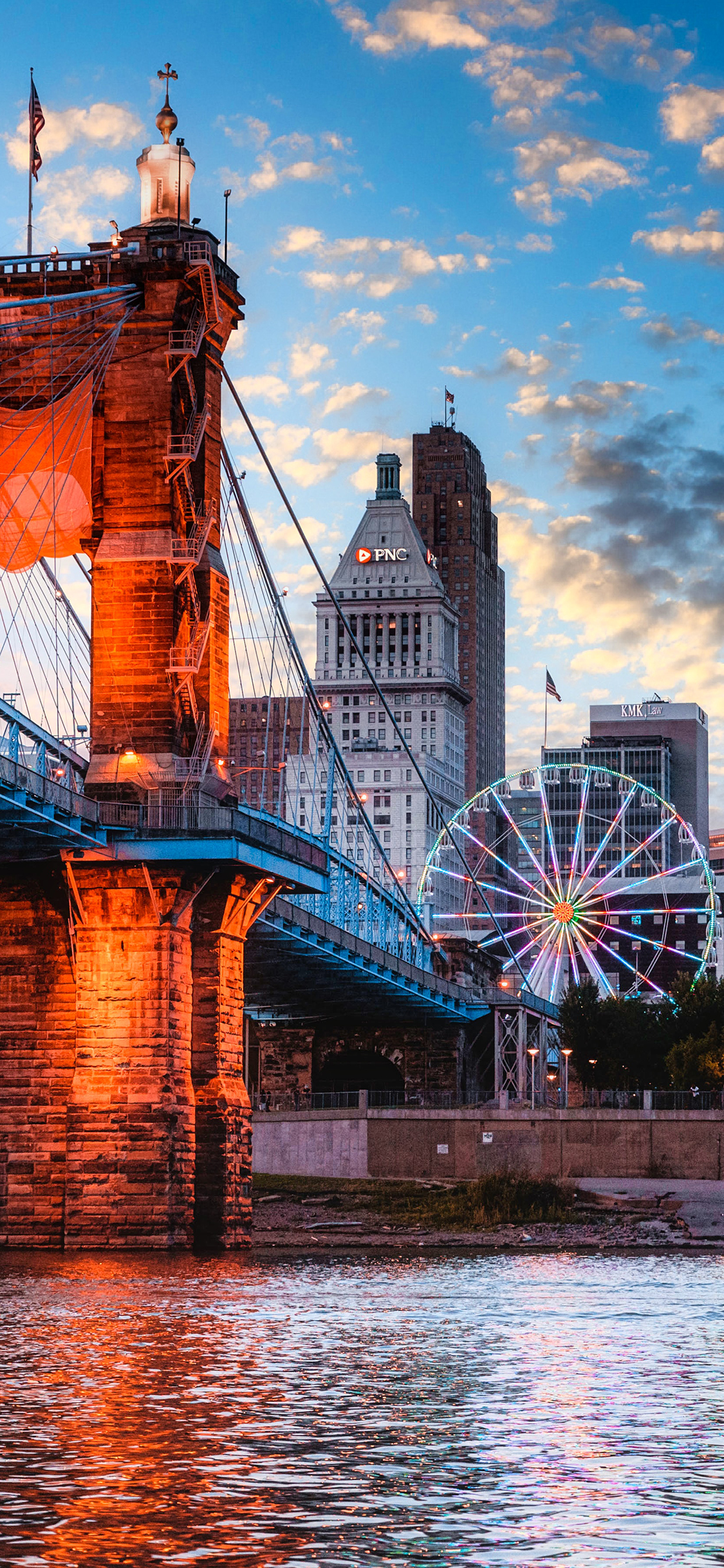 [2436×1125]交通 桥梁 英伦风 河流 苹果手机壁纸图片