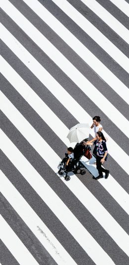 [2436x1125]人行道 路人 新人 街道 苹果手机壁纸图片