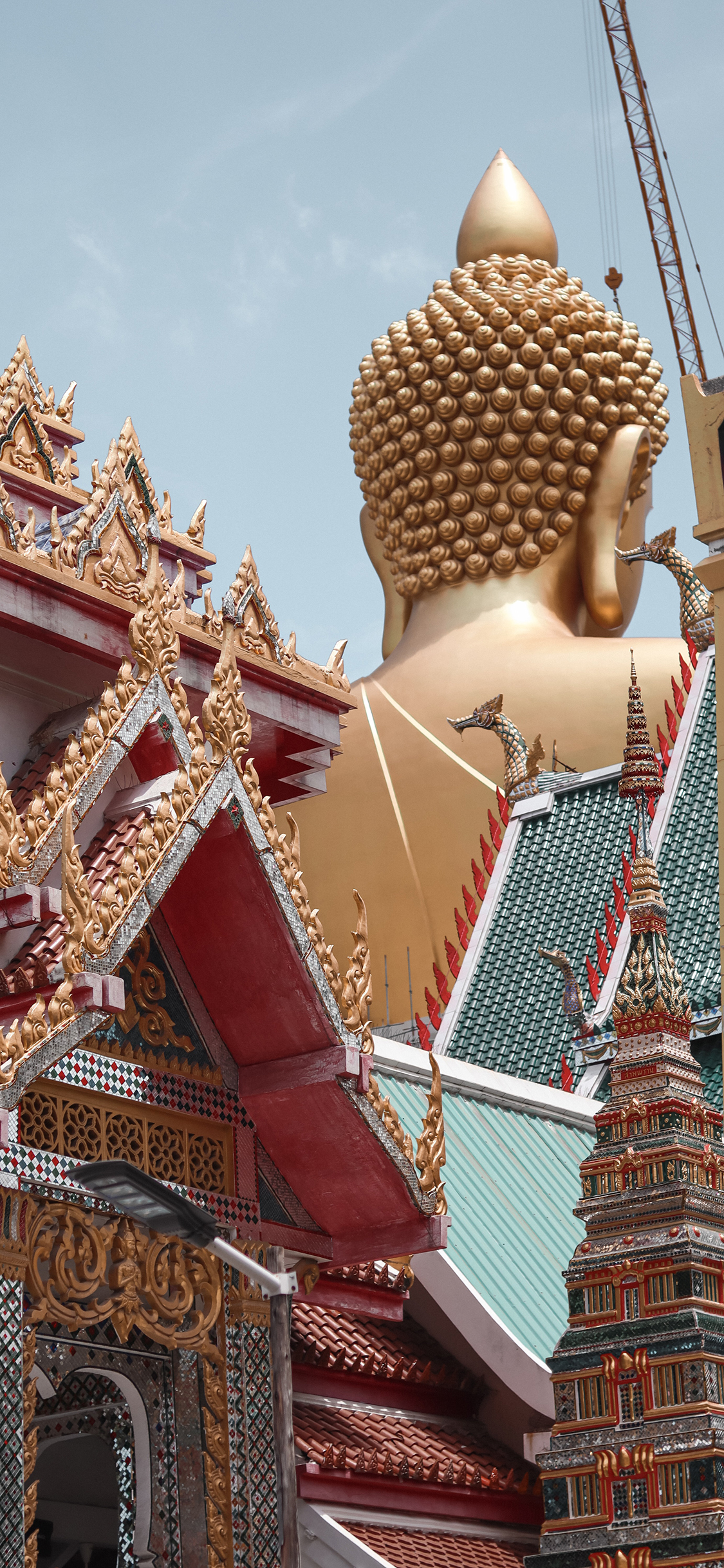 [2436×1125]佛庙 佛像 金佛 信仰 苹果手机壁纸图片