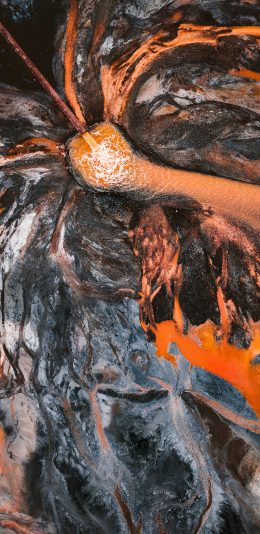 [2436x1125]俯拍 地脉 排水 流动 苹果手机壁纸图片