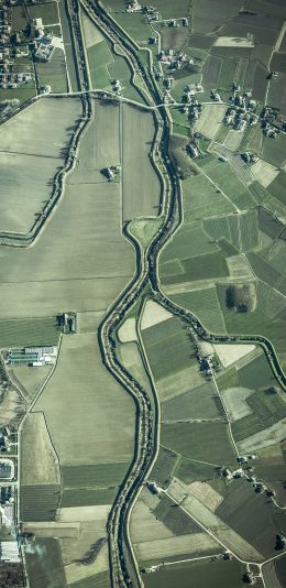 [2436x1125]俯拍 田地 绿色 壮观 苹果手机壁纸图片