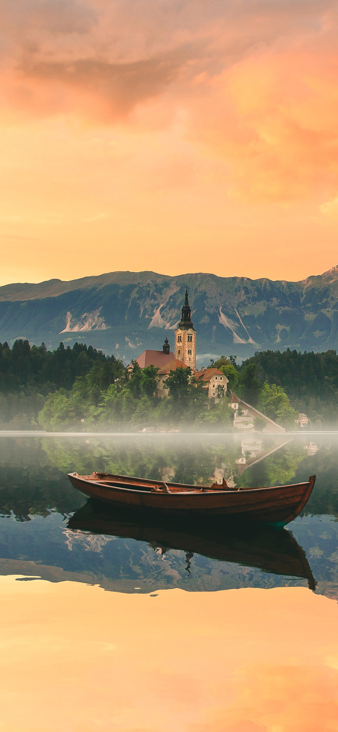 [2436×1125]倒映 意境 唯美 大自然 苹果手机壁纸图片