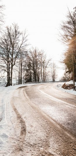 [2436x1125]冬季 郊外 美景 白雪覆盖 阳光 苹果手机壁纸图片
