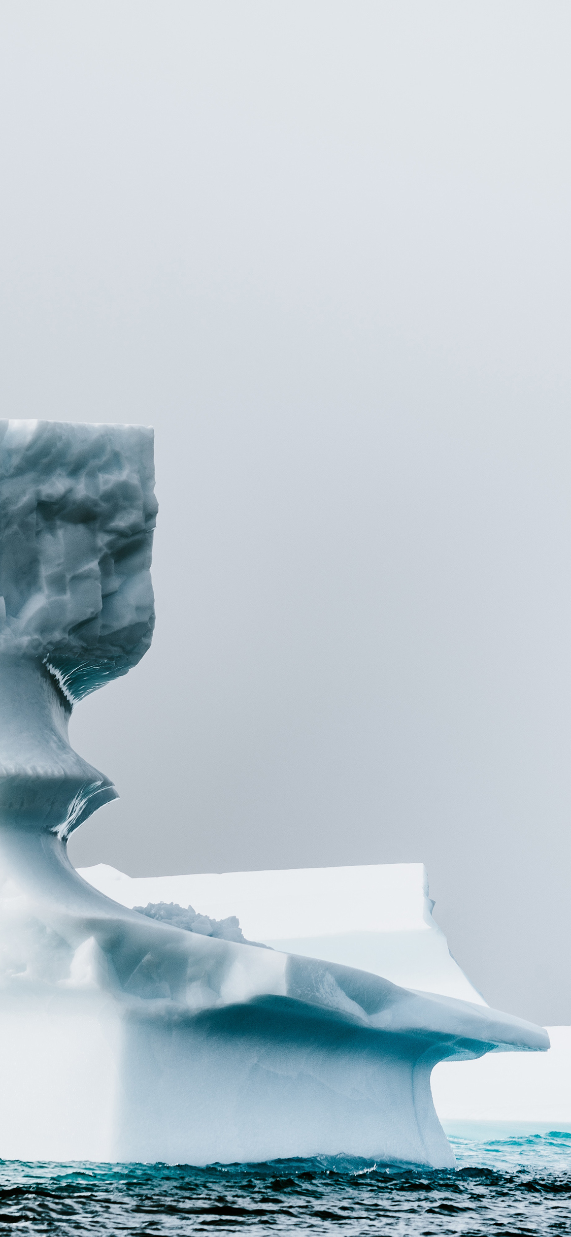 [2436×1125]冰山 冰川 海水 漂浮 苹果手机壁纸图片