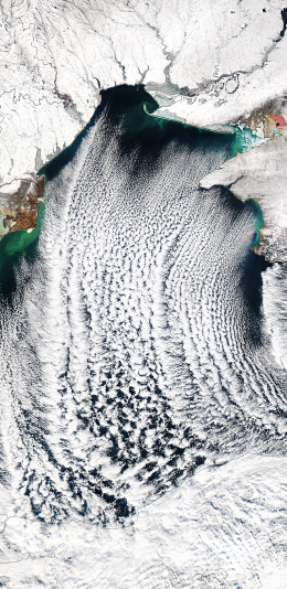 [2436x1125]冰川 海峡 浪花 雪白 苹果手机壁纸图片