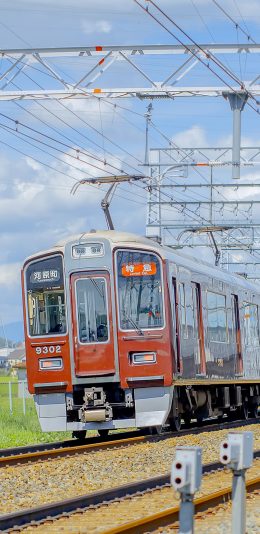 [2436x1125]列车 铁轨 轨道 交通 行驶 苹果手机壁纸图片