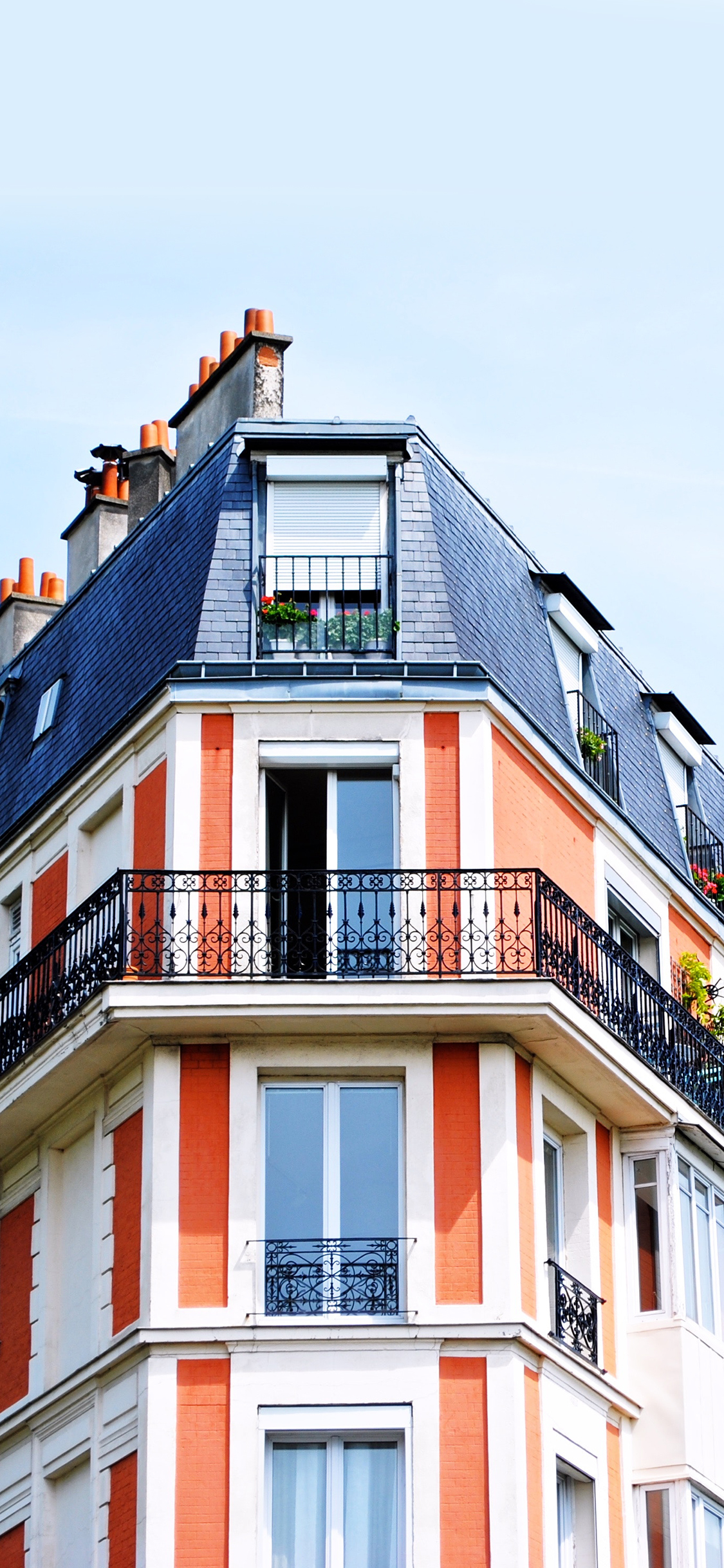 [2436×1125]创意 建筑 唯美 色彩  天空 苹果手机壁纸图片