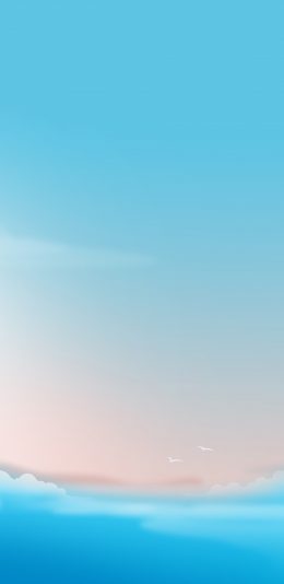 [2436x1125]创意 手绘 天空 蔚蓝 渐变 苹果手机壁纸图片
