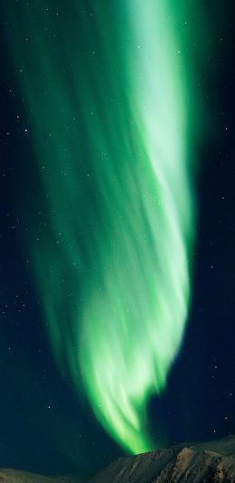 [2436x1125]北极 天象 极光 绿色 苹果手机壁纸图片