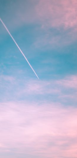 [2436x1125]唯美 飞机 云彩 天空 苹果手机壁纸图片