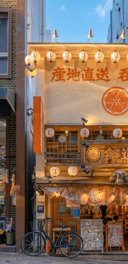 [2436x1125]商铺 店铺 日本 街道 城市 苹果手机壁纸图片