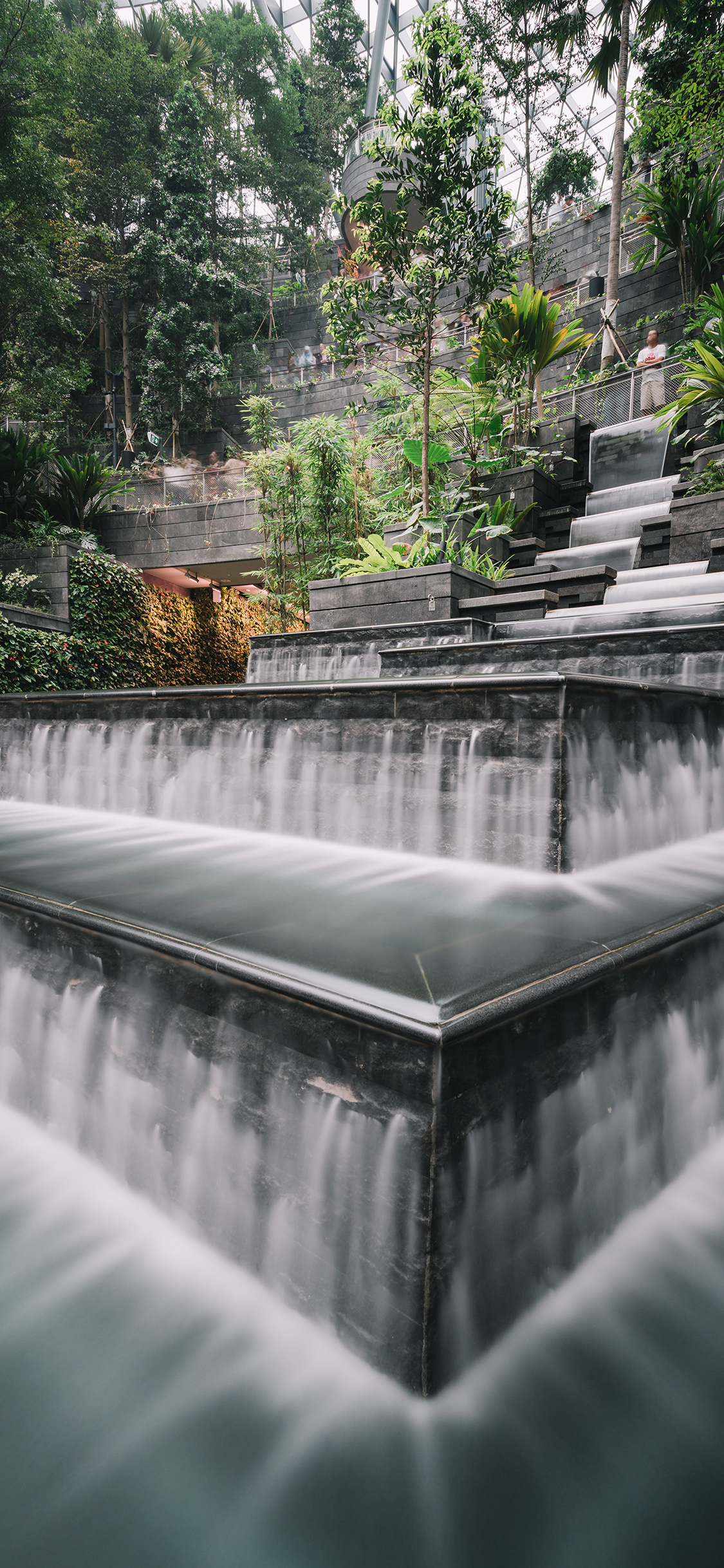 [2436×1125]园林 设计 喷泉 景点 台阶 苹果手机壁纸图片