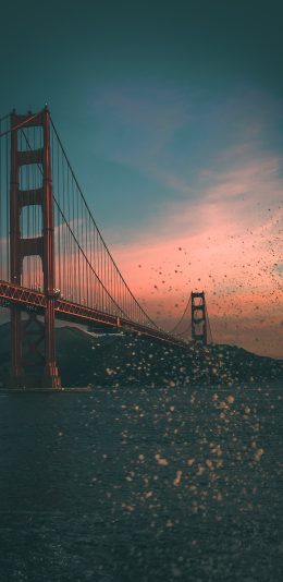 [2436x1125]地标 旧金山 金门大桥 桥梁 苹果手机壁纸图片
