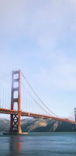 [2436x1125]地标 金门大桥 桥梁 旧金山 苹果手机壁纸图片