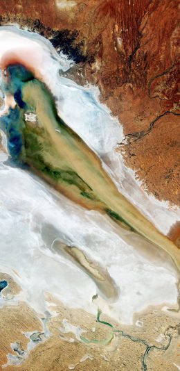 [2436x1125]地理 地貌 水 地质 黄色 苹果手机壁纸图片