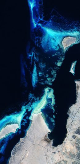 [2436x1125]地理 地貌 海水 蓝色 苹果手机壁纸图片