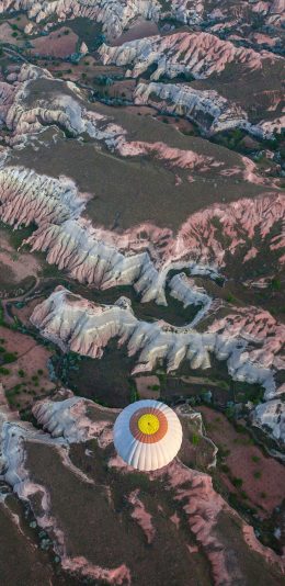 [2436x1125]地貌 热气球 景观 大自然 苹果手机壁纸图片