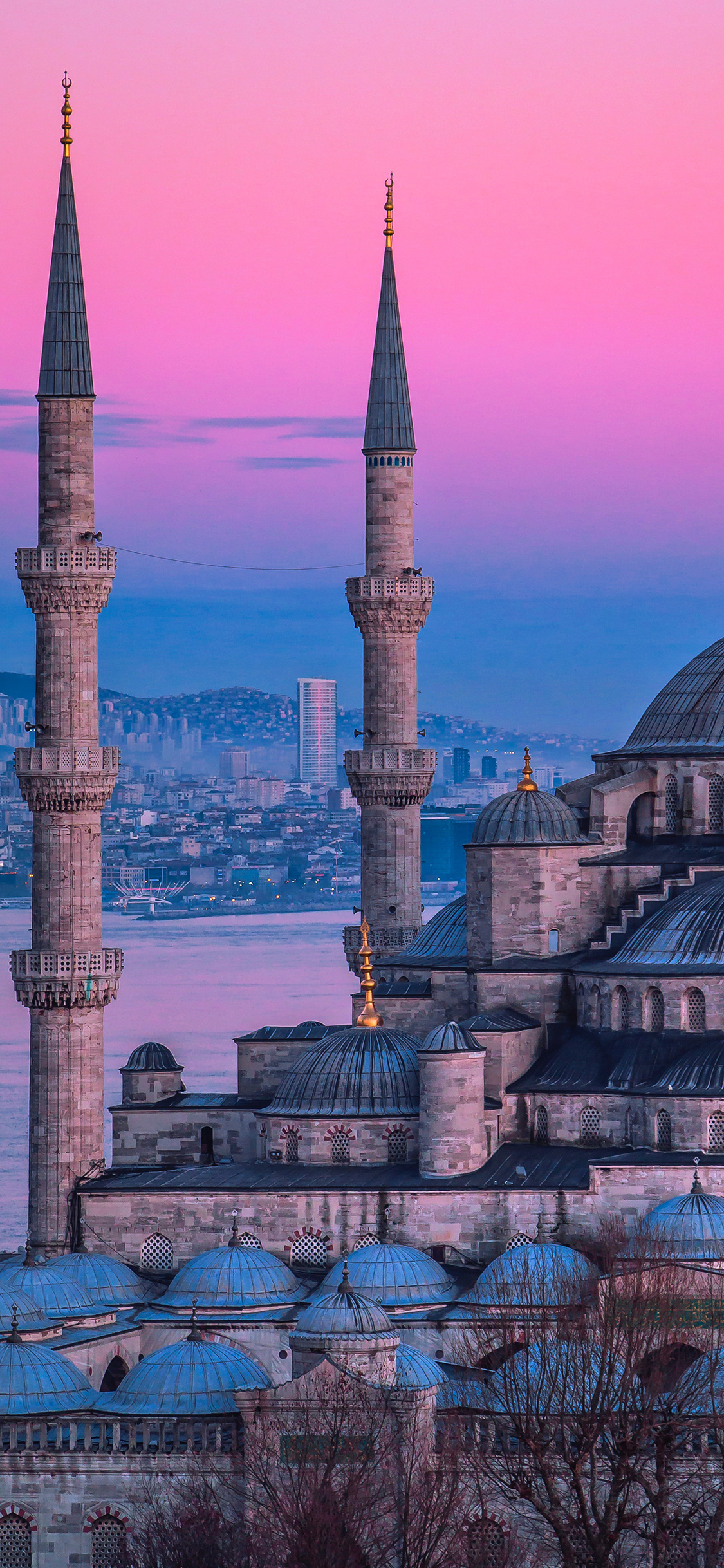 [2436×1125]城堡 建筑 傍晚 夕阳 云彩 异域 苹果手机壁纸图片