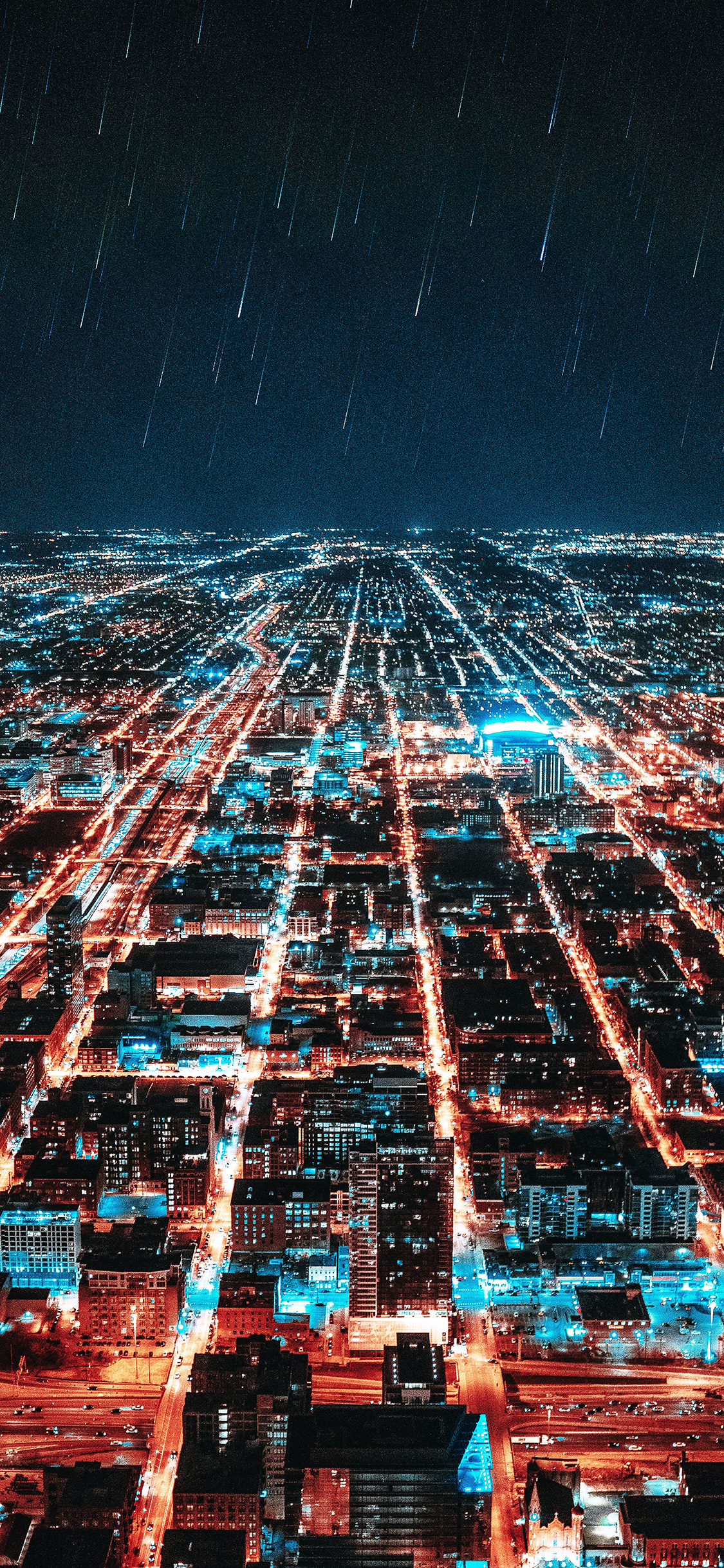 [2436×1125]城市 夜景 灯光 夜晚 苹果手机壁纸图片