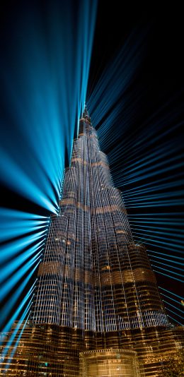 [2436x1125]城市 夜景 高楼建筑 灯光 苹果手机壁纸图片