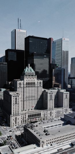 [2436x1125]城市 建筑 楼房 高楼大厦 都市 苹果手机壁纸图片