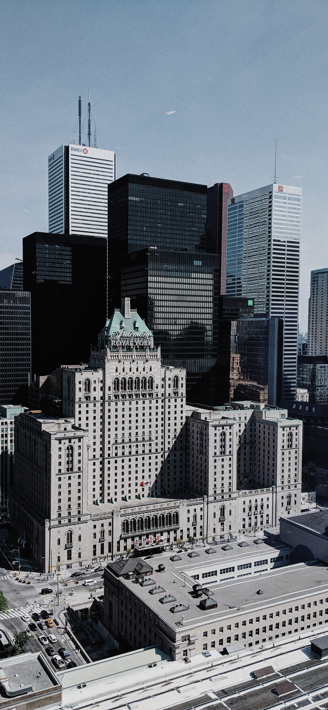 [2436×1125]城市 建筑 楼房 高楼大厦 都市 苹果手机壁纸图片