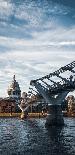 [2436x1125]城市 建筑 欧式堡垒 桥梁 苹果手机壁纸图片
