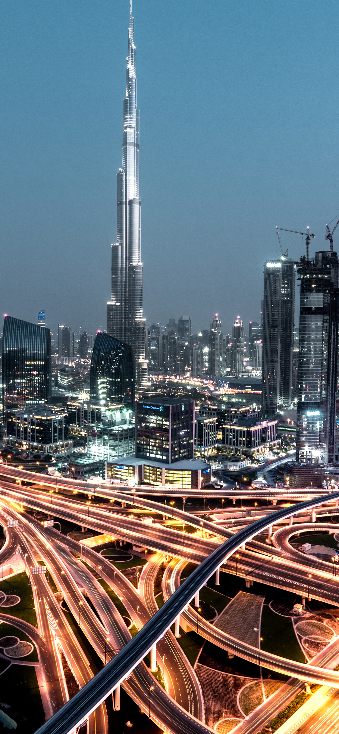 [2436×1125]城市 建筑 繁华 车道 纵横交错