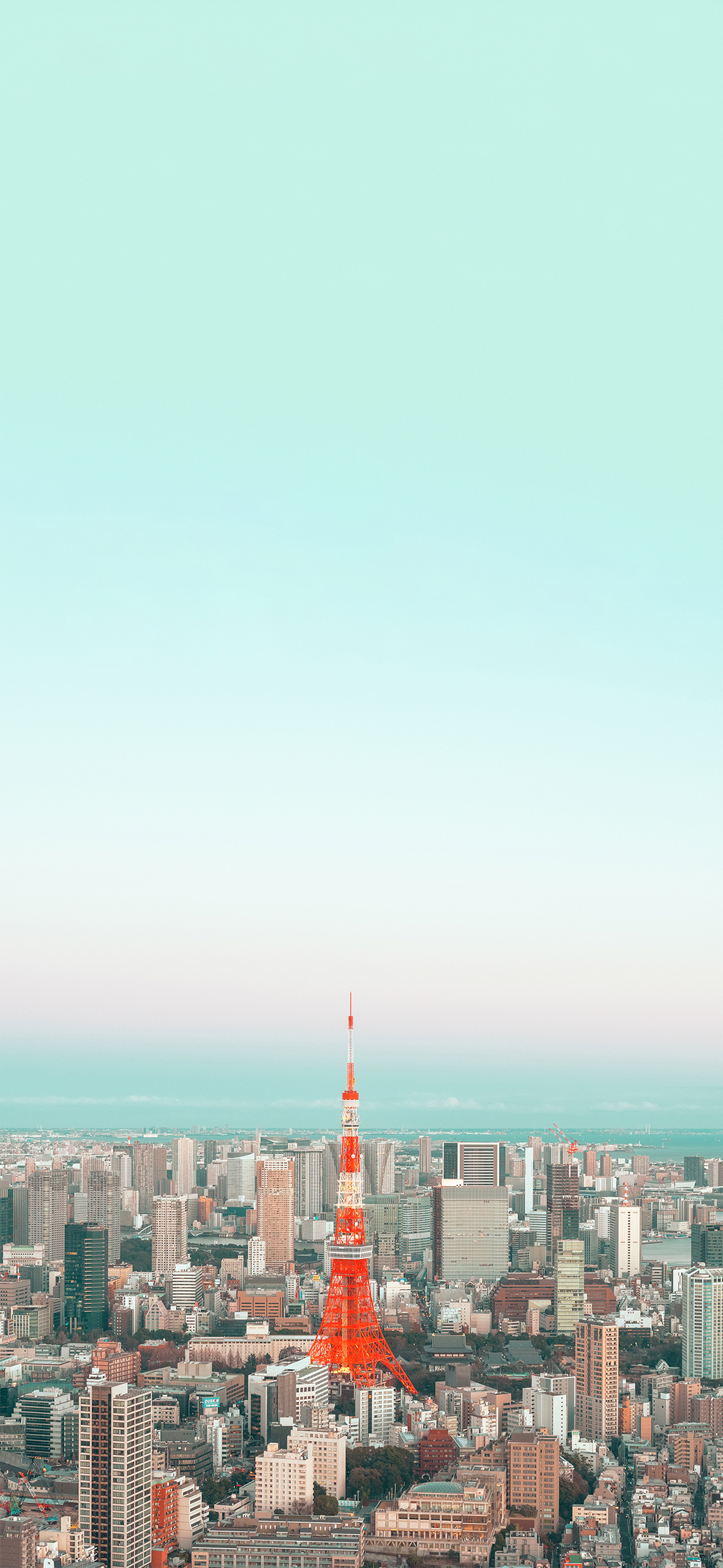 [2436×1125]城市 建筑 都市 塔 苹果手机壁纸图片