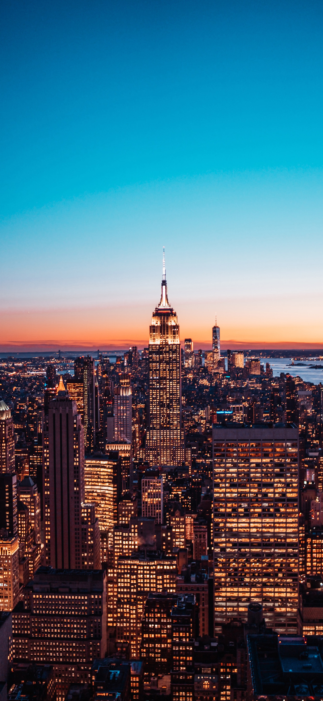 [2436×1125]城市 建筑 都市 夜景 苹果手机壁纸图片