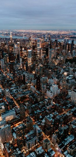 [2436x1125]城市 建筑 都市 繁华 苹果手机壁纸图片