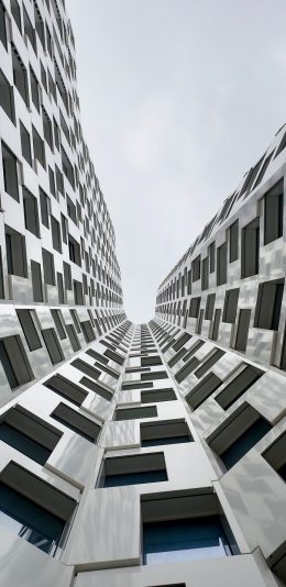 [2436x1125]城市 建筑 高楼 弧度 苹果手机壁纸图片