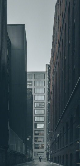 [2436x1125]城市 街道 建筑 楼房 欧美 苹果手机壁纸图片