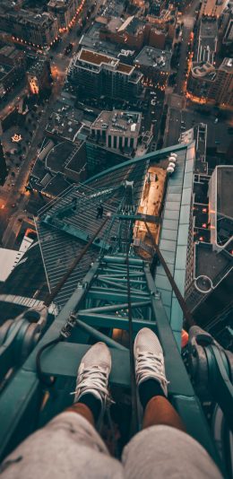 [2436x1125]城市 高处 刺激 建筑 楼房 苹果手机壁纸图片