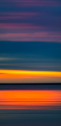 [2436x1125]夕阳 红霞 渐变 色彩 苹果手机壁纸图片