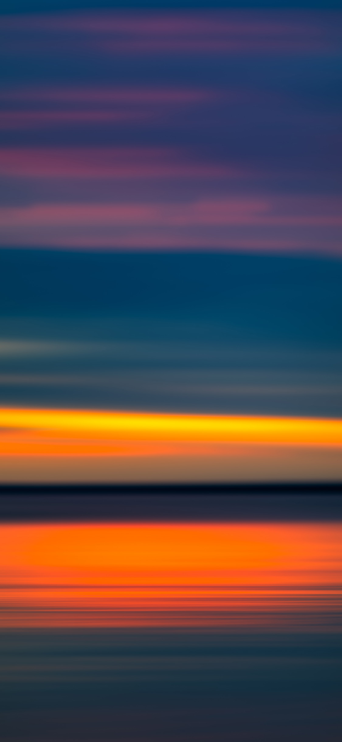 [2436×1125]夕阳 红霞 渐变 色彩 苹果手机壁纸图片