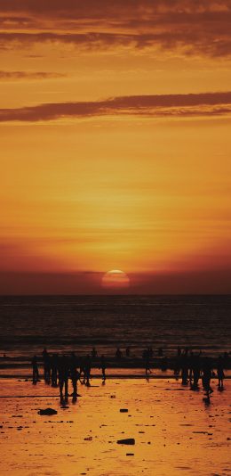 [2436x1125]夕阳 美景 晚霞 落日 唯美 苹果手机壁纸图片