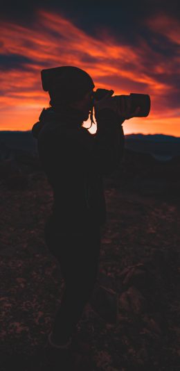[2436x1125]夕阳美景 红霞 摄影师 单反 摄影 苹果手机壁纸图片