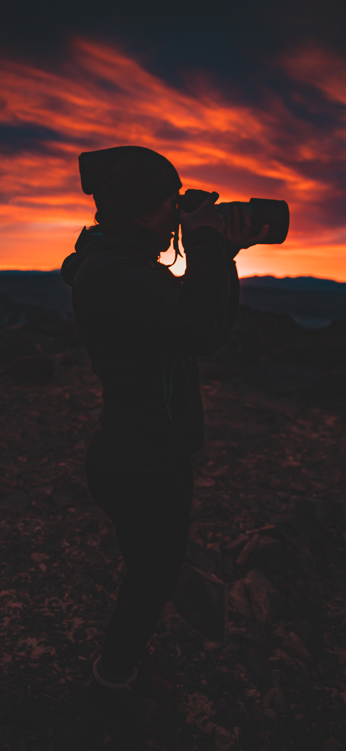 [2436×1125]夕阳美景 红霞 摄影师 单反 摄影 苹果手机壁纸图片