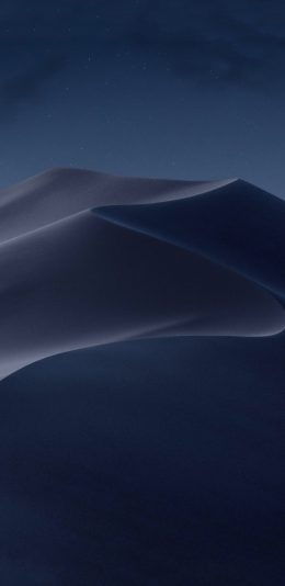 [2436x1125]夜 蓝色 沙漠 炫酷 静谧 苹果手机壁纸图片